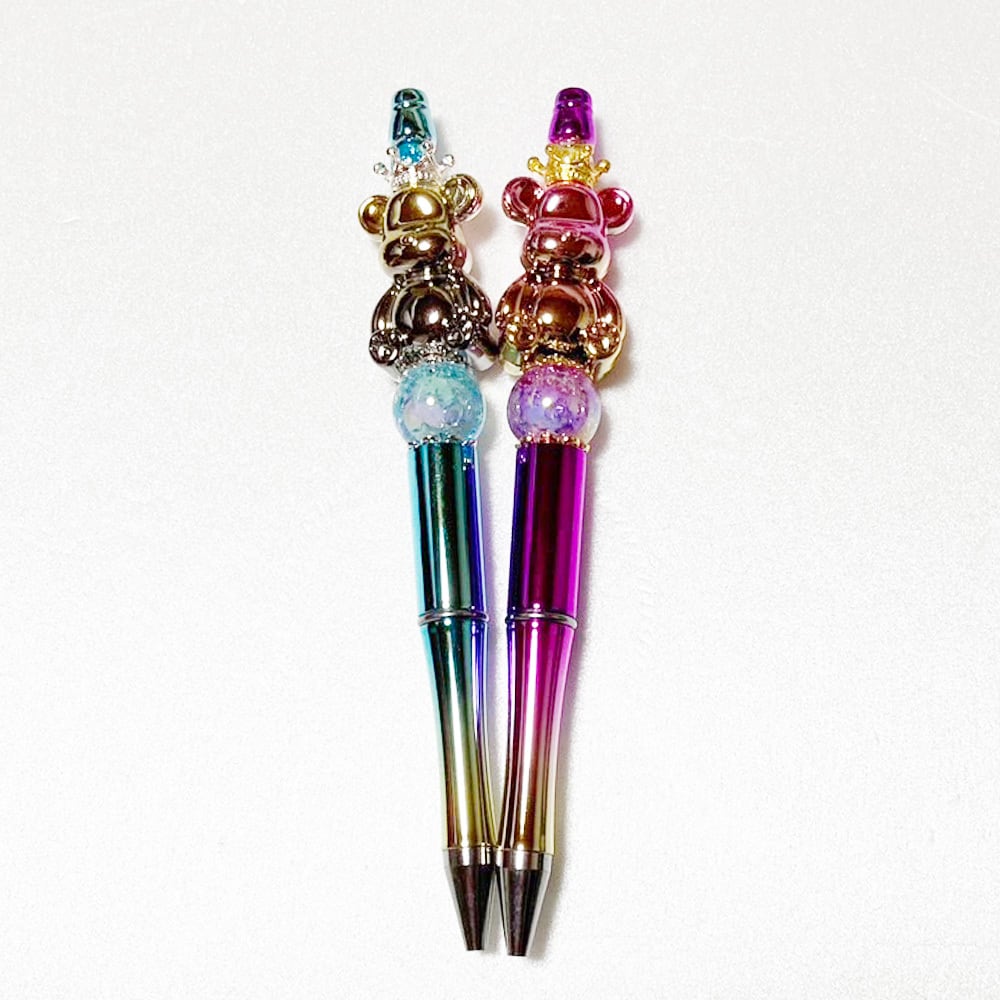 メタルベア】カスタマイズボールペン ピンクゴールド ゴールドメタル