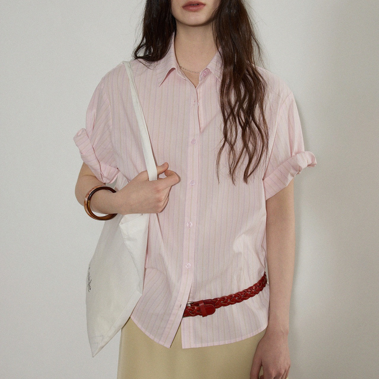 Stripe  shirt color blouse  T4503