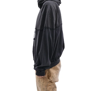 【BALENCIAGA】Patched Hooded Shirt