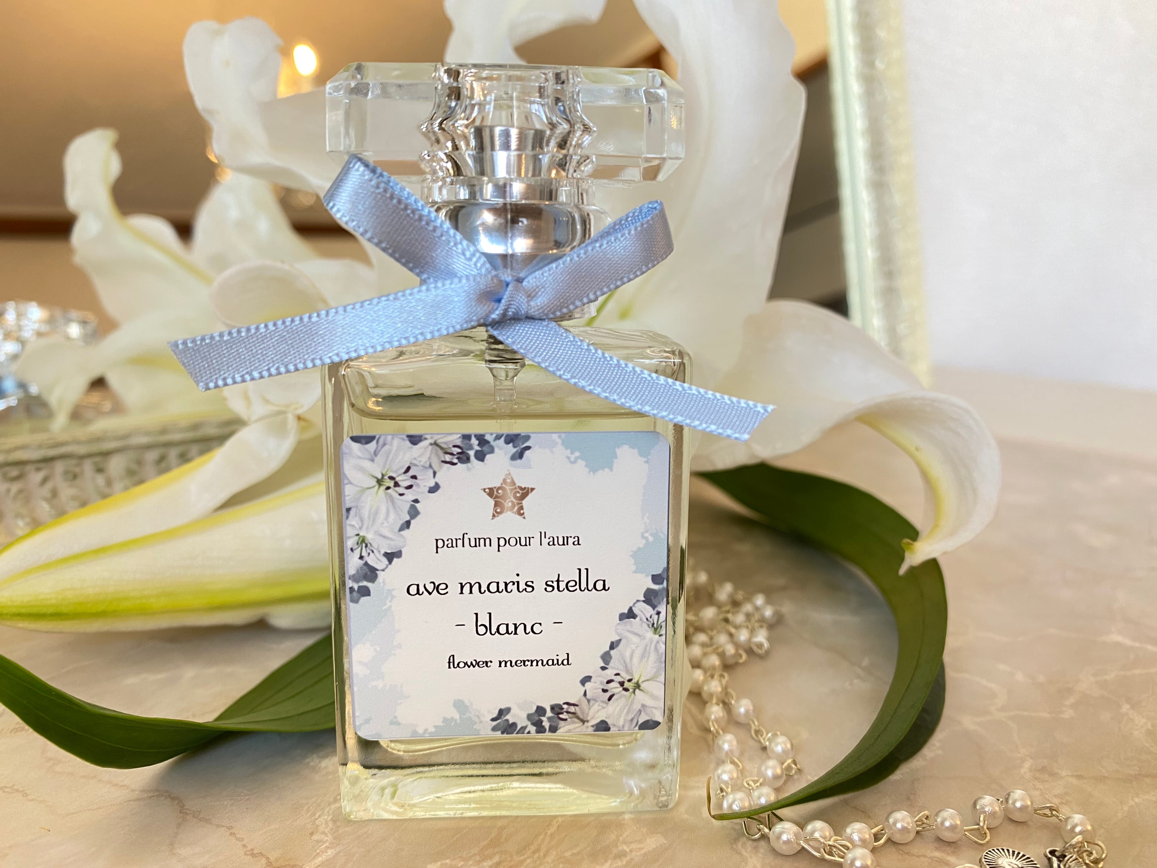 再販3本♡blanc（白）マリアの香水「ave maris stella」オーラフレグランス