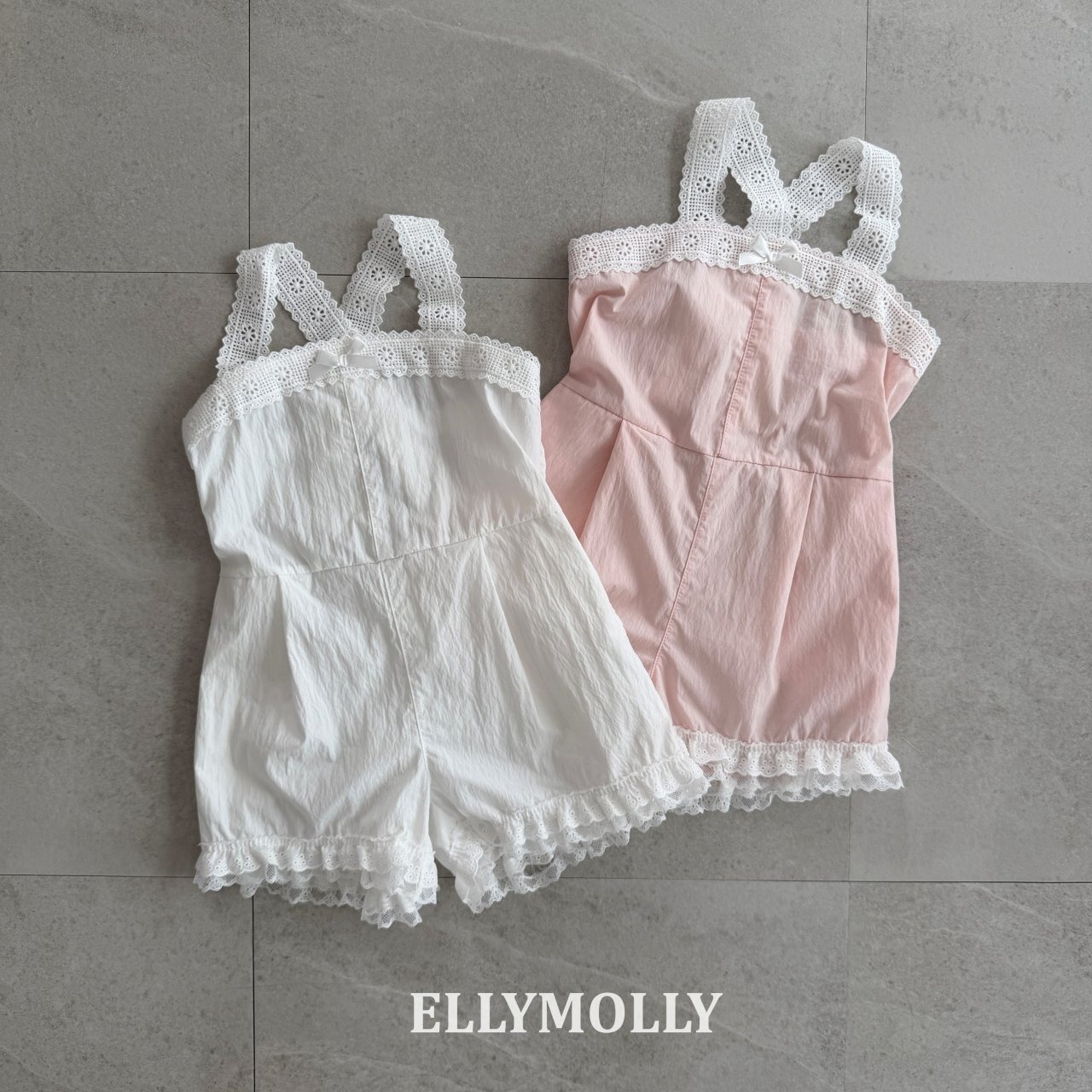 [ELLYMOLLY] Pure Lace Romper +fee3 / [엘리몰리] 퓨어레이스롬퍼