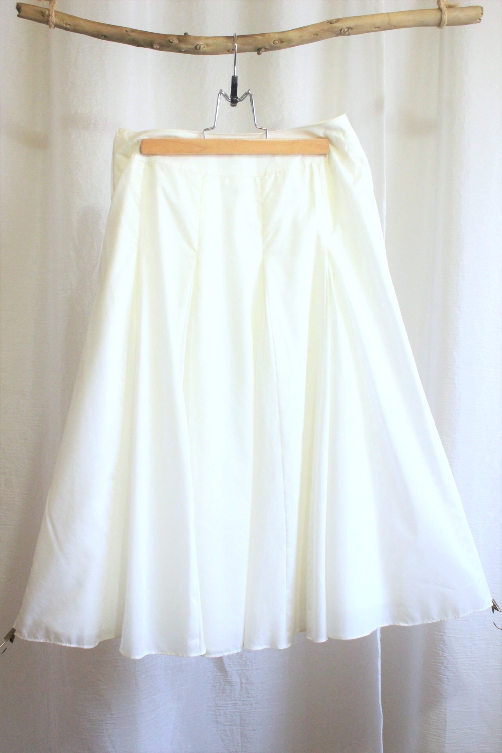 コットンスカート フレア ホワイト