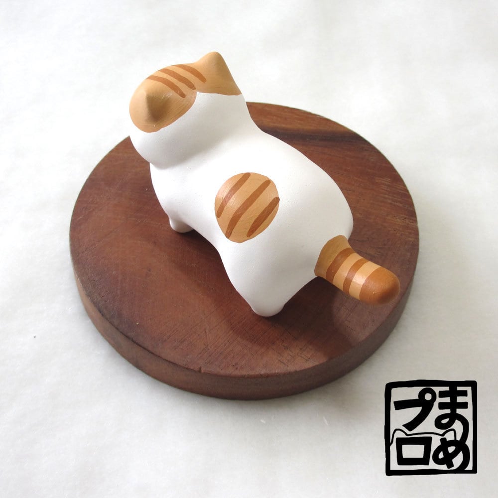 ふとましいねこ（ちゃしろ）【受注生産】お弁当ねこの猫部分 | まめ