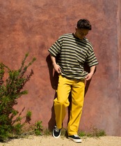 【#Re:room】COLOR CHINO PAINTER WIDE PANTS［REP217］