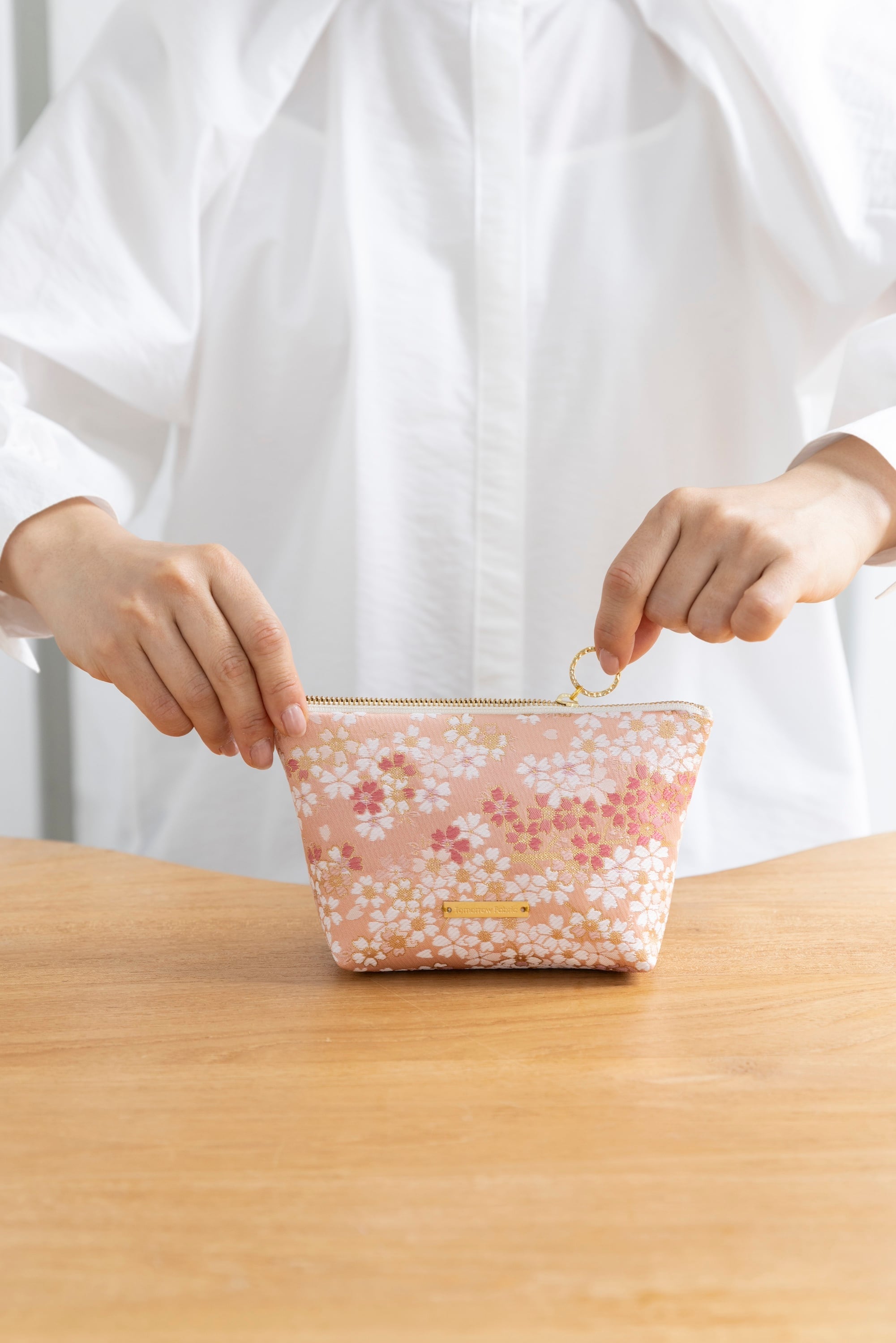 西陣織ポーチL MARBLE / NPL16 | Tomorrow Fabric