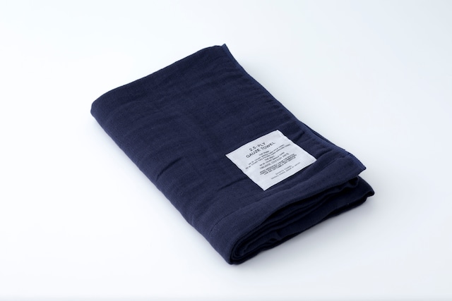 2.5-PLY GAUZE TOWEL：BATH TOWEL (Navy) / SHINTO TOWEL