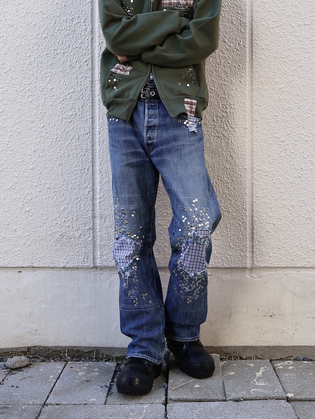 【Hannah Creak/26aw】Studded Jeans Blue