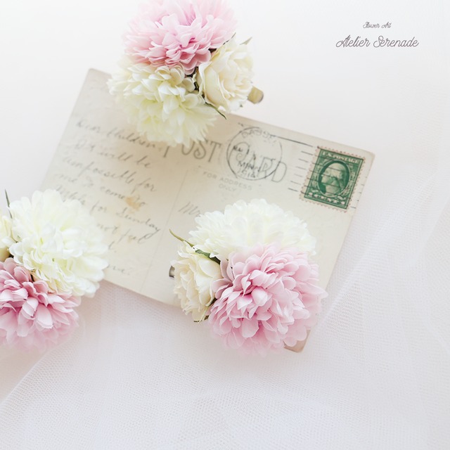 【Special Price♩】Petite corsage -マムのパステルコサージュ -Pastel pink & ivory