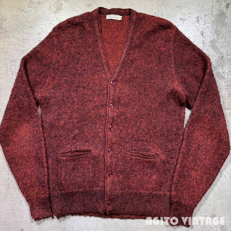 60's Brian MacNeil モヘアカーディガン オレンジ ゴールド レアカラー