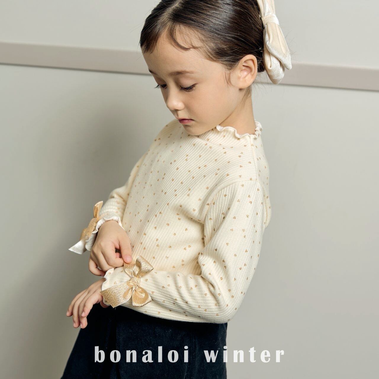 «sold out»«bonaloi» ゴルドリボントップス 2colors