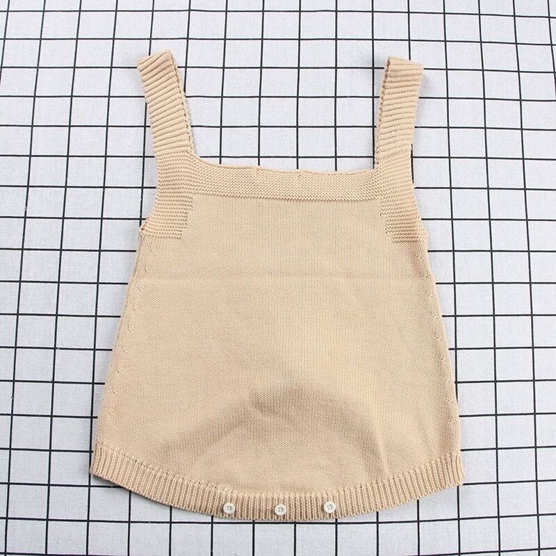 子供服 ロンパース 女の子 男の子 うさぎ ウサギ しっぽ キッズ ベビー ジュニア 子ども服 こども服 子ども 子供 秋服 春服 冬服 秋 春 冬 かわいい 可愛い おしゃれ シンプル ナチュラル フリル 韓国子供服 韓国 カーキ ホワイト コットン ニット 66 100cm