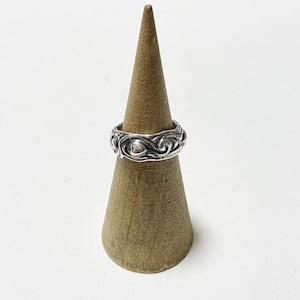 Vintage Bill Wall Leather 925 Silver Wave Heart Ring
