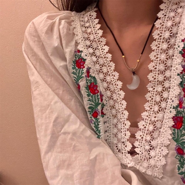 Meetagain猫目石の白月ネックレス