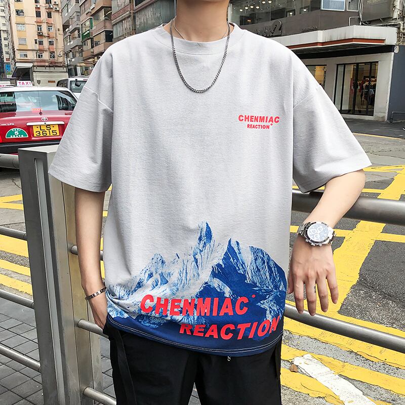 全2色 Tシャツ カットソー プリント カジュアル おしゃれ