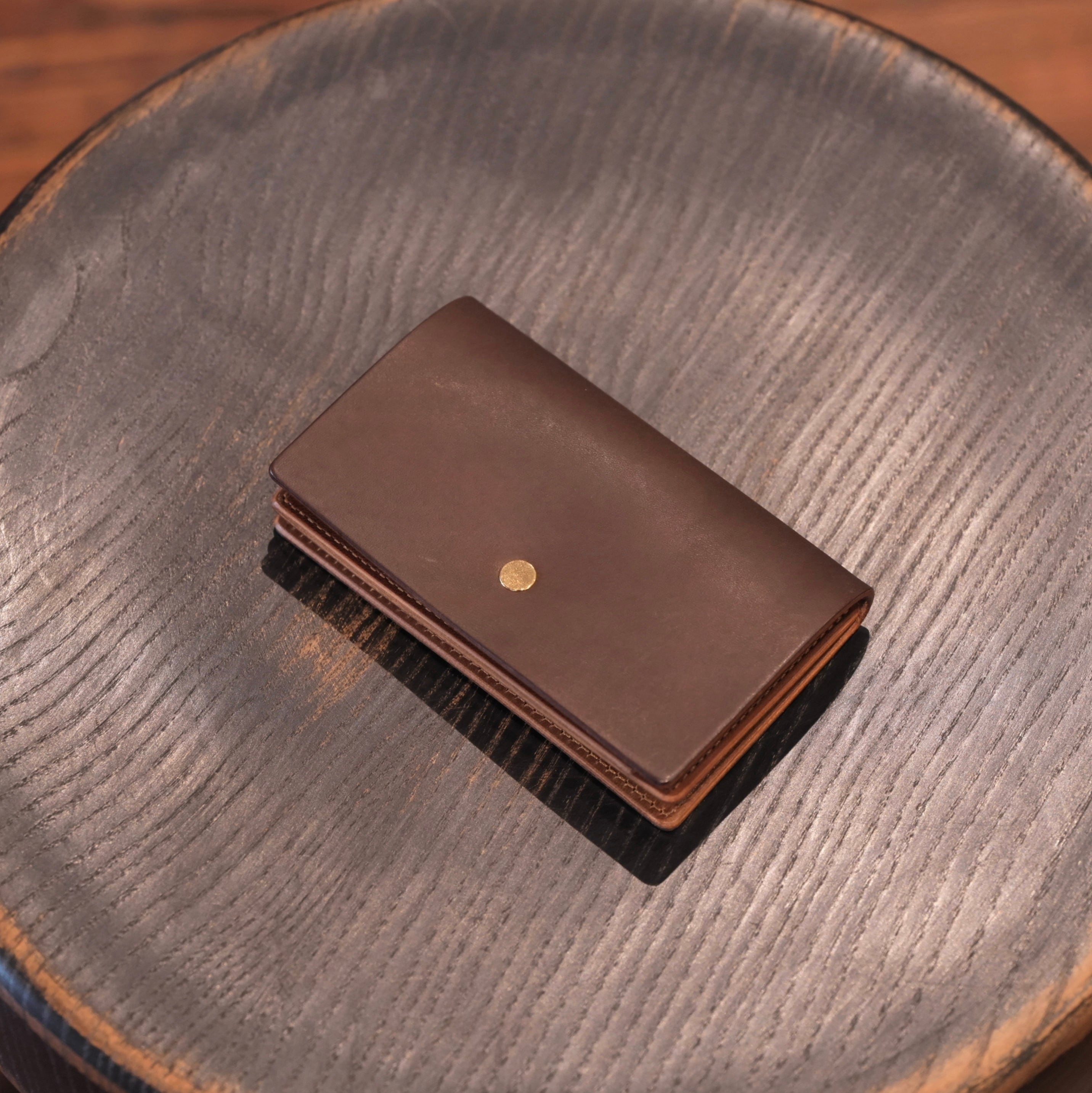 forme(フォルメ) "Card case" Liscio×DOUBLE -Dark brown×Brown-