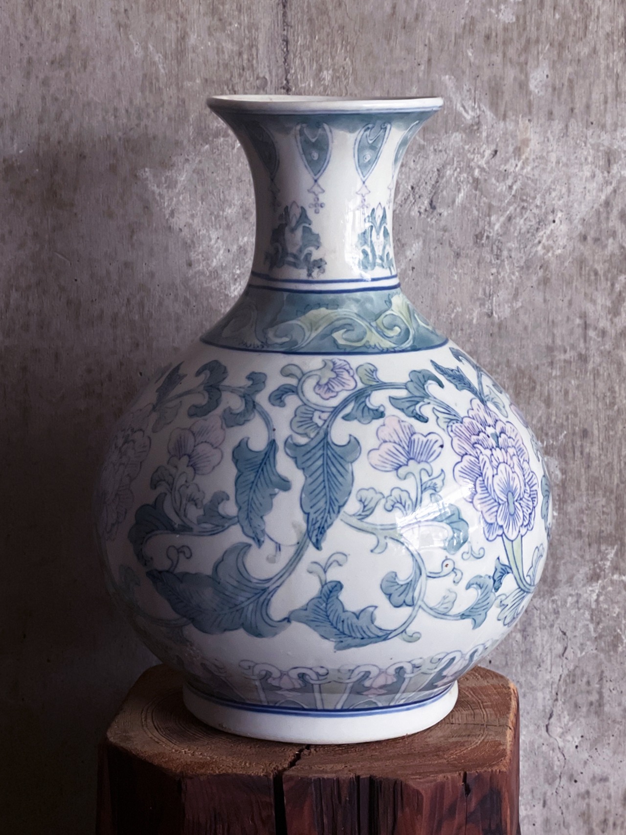 中国製造／ヴィンテージ客家 パステル花器