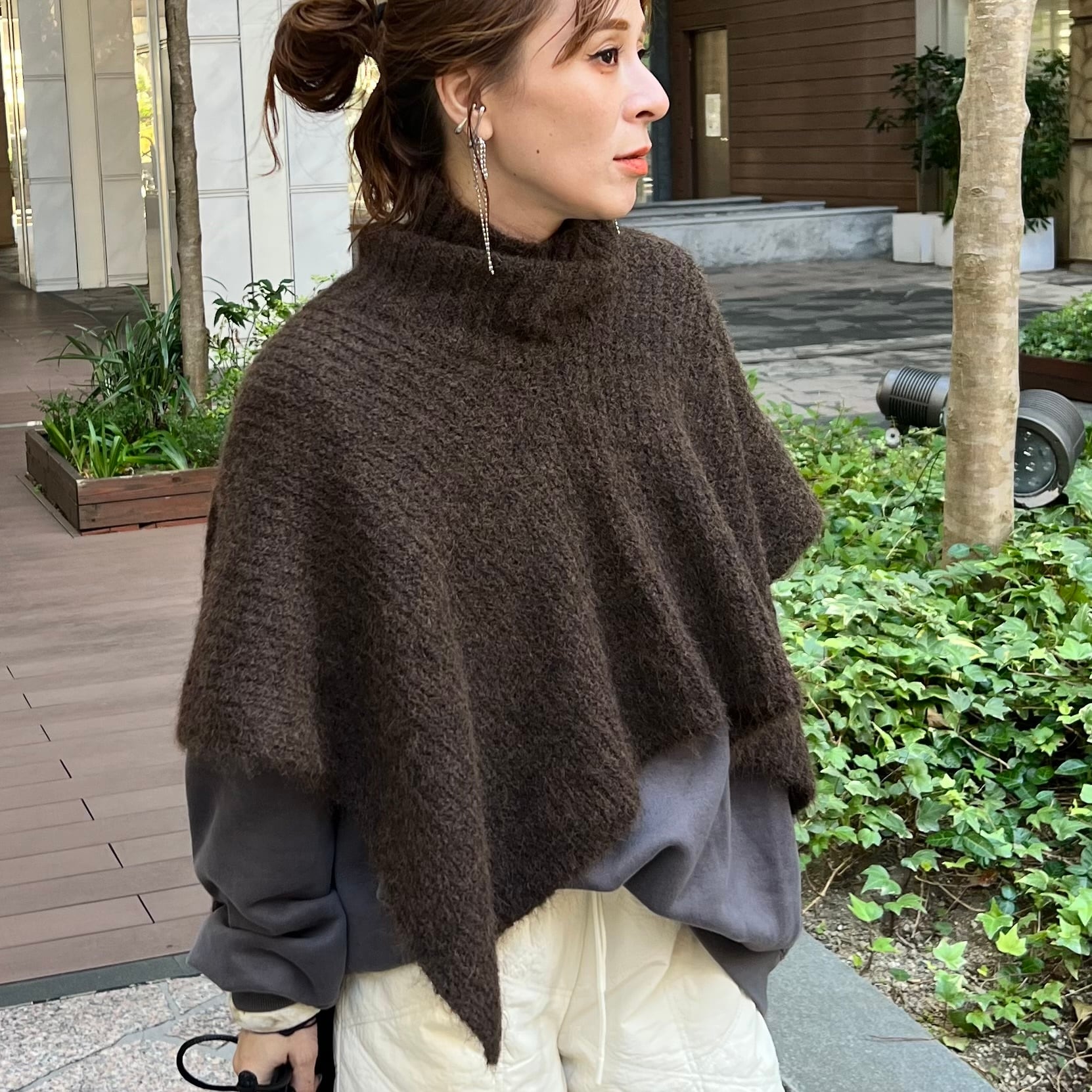 スヌードアシンメトリーポンチョ【ro-32020-z】宅配便送料無料/宅配便