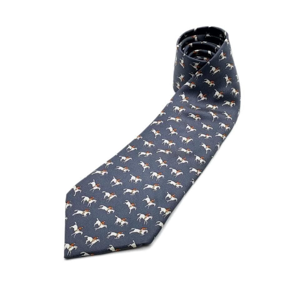 美品 エルメス HERMES ネクタイ ストライプ 仏製 11-26022321 美品