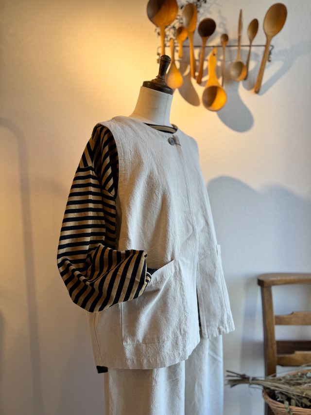 HEAVENLY☆2026spring☆ C/Lキャンバスひとつボタンベスト