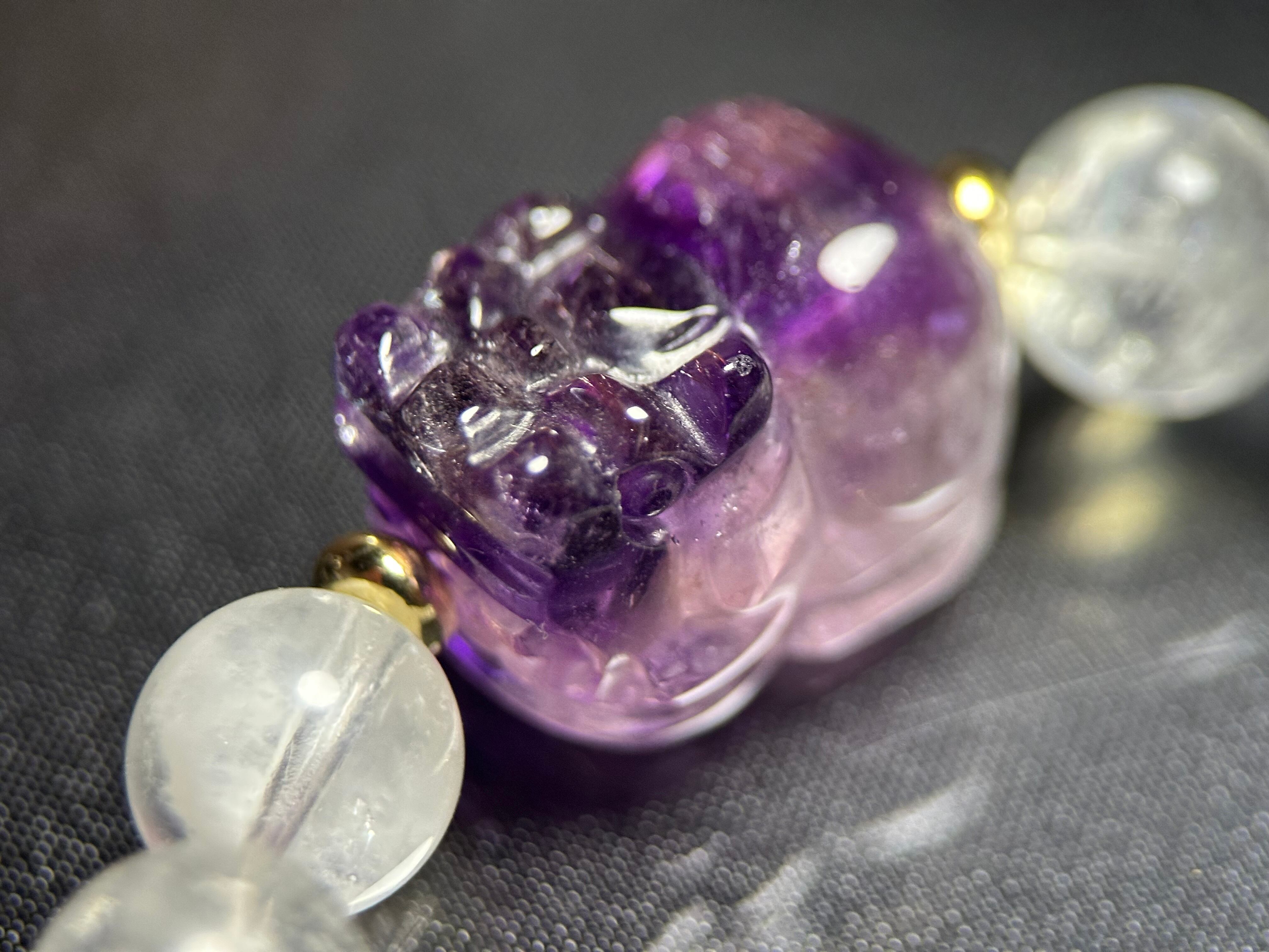 エレスチャルアメジスト貔貅×ブルームーンストーンオリジナル