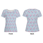 Women's All-Over Print T shirt Light Blue 4286