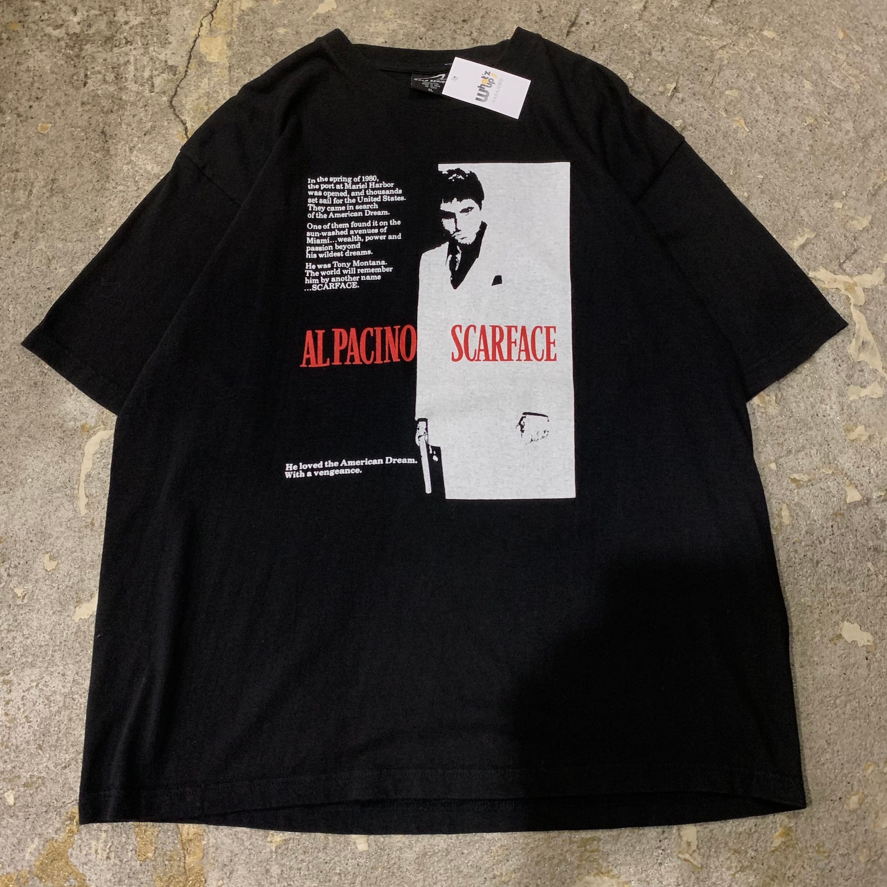 SCARFACE 古着 Tシャツ デルタ XL フェード 墨黒 00s SCARFACE Print S