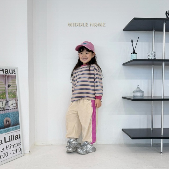 《送料無料》予約:テリー配色パンツ【MIDDLENAME】※ジュニアサイズ