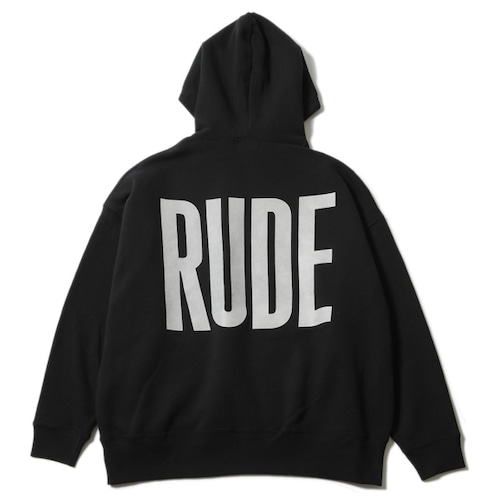 【RUDE GALLERY】ルードギャラリー RUDE BIG HOODIE (BLACK) プルオーバーパーカー