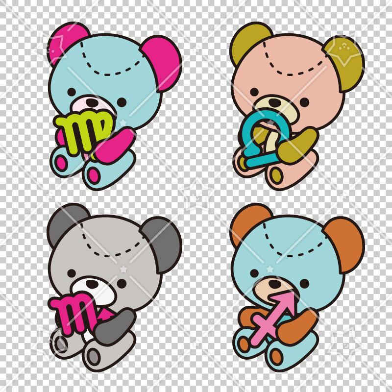 テディベア】12星座セット | 【占い素材】かわいい！オシャレ！商用