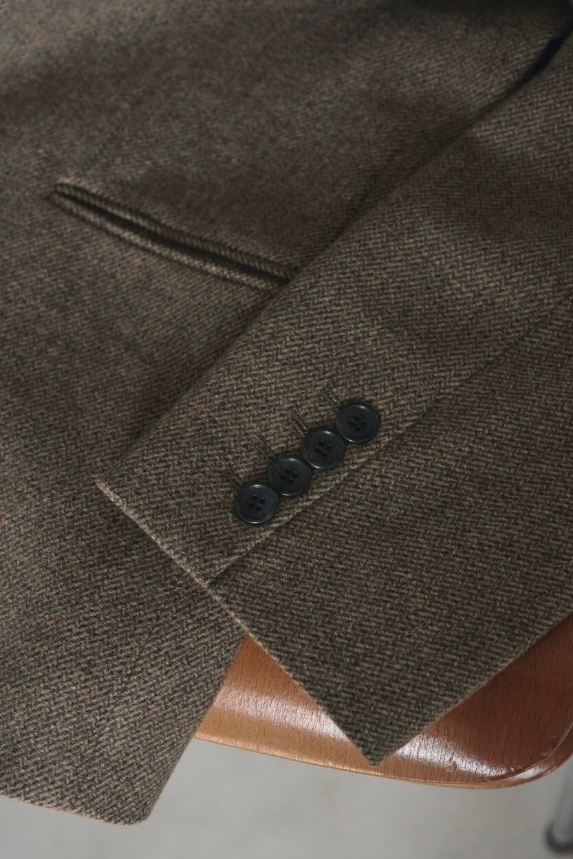 ànuke Herringbone Wool Jacket ヘリンボーンウールジャケット Beige