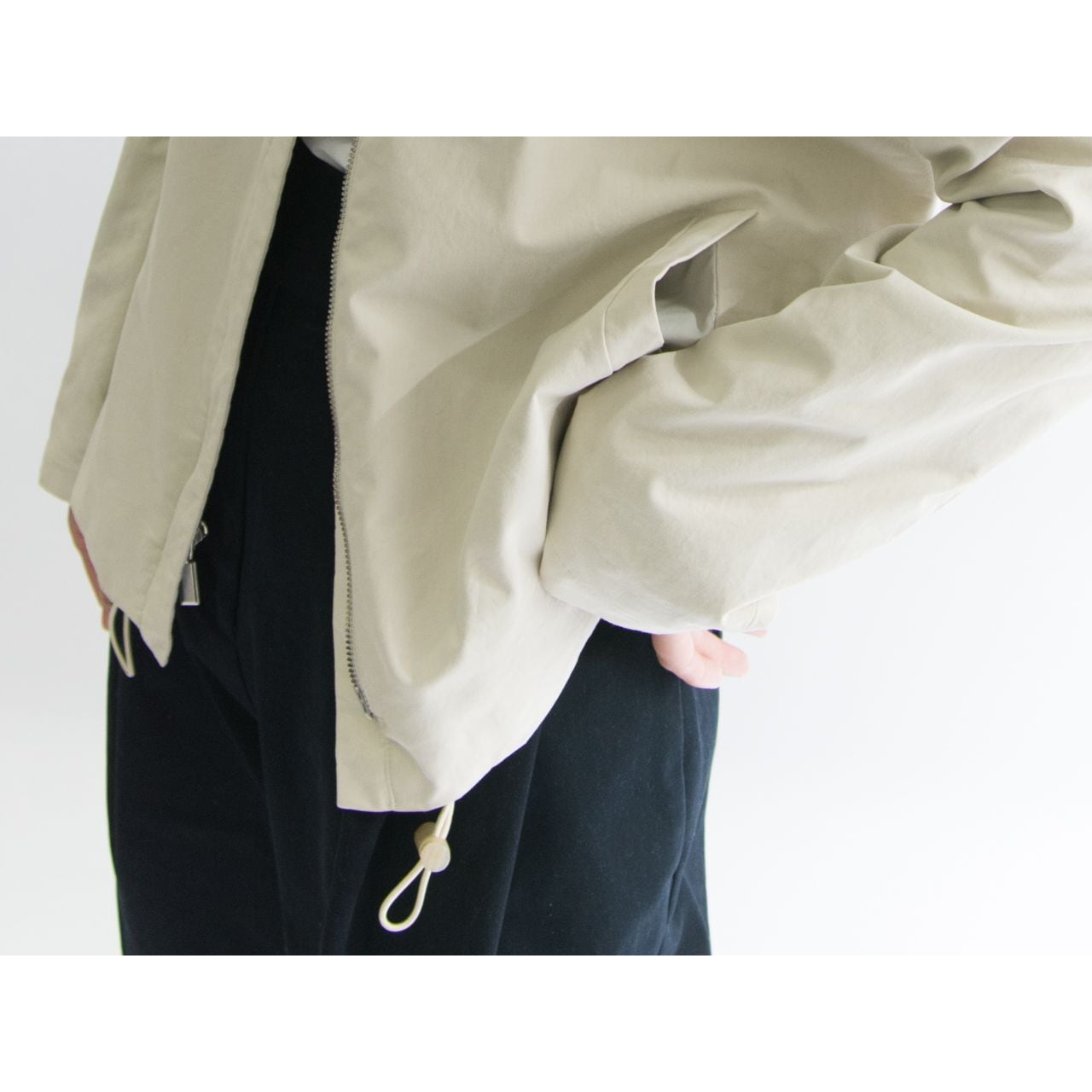 【DONNA KARAN】Made in Italy cotton zip-up jacket（ダナキャラン イタリア製コットンフルジップジャケット）4a