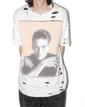"HARRY CONNICK JR." 1990's vintage BROCKUM portrait broken jazz T-shirt "made in USA"