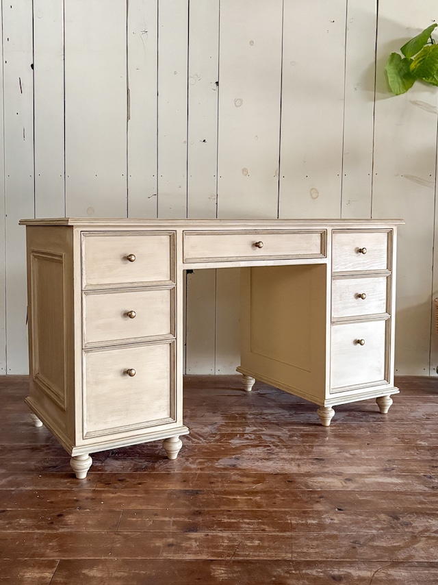 役員机・書斎机向け プレジデントデスク(両袖デスク)W1300 オーダーメイドアンティーク家具