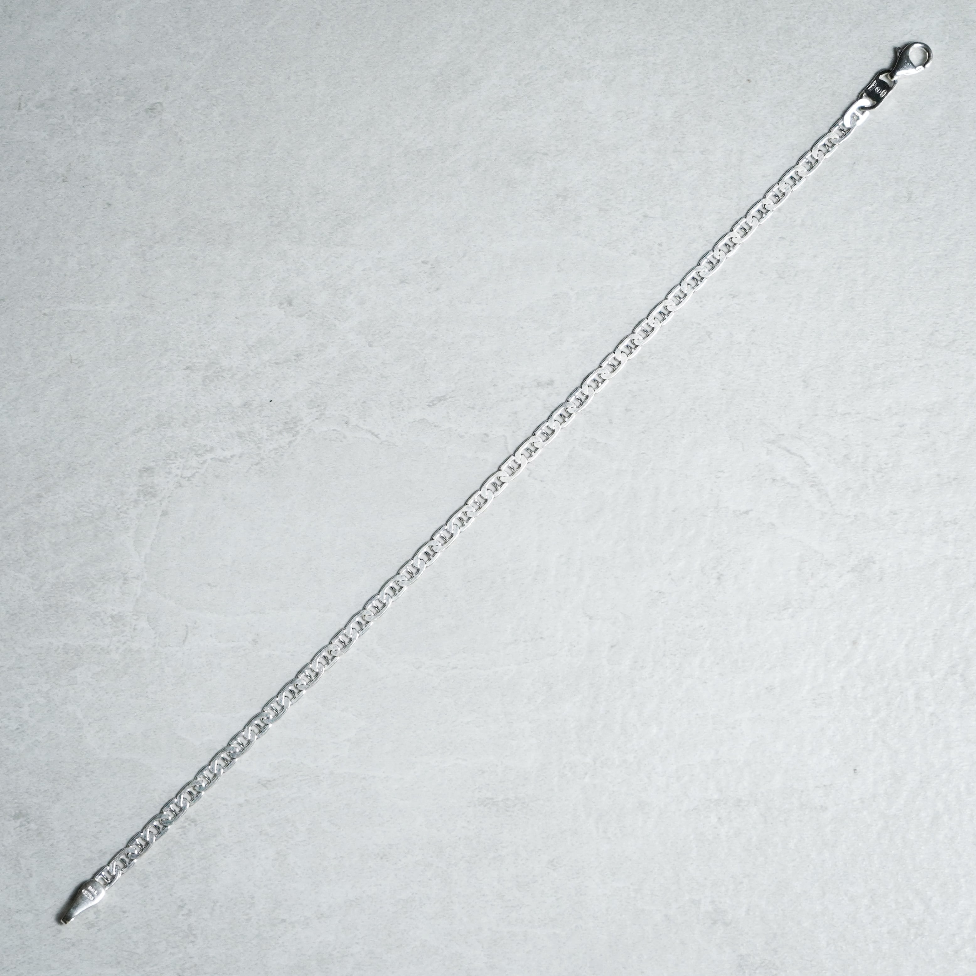 Italian Vintage Silver Marina Chain Bracelet イタリア ヴィンテージ
