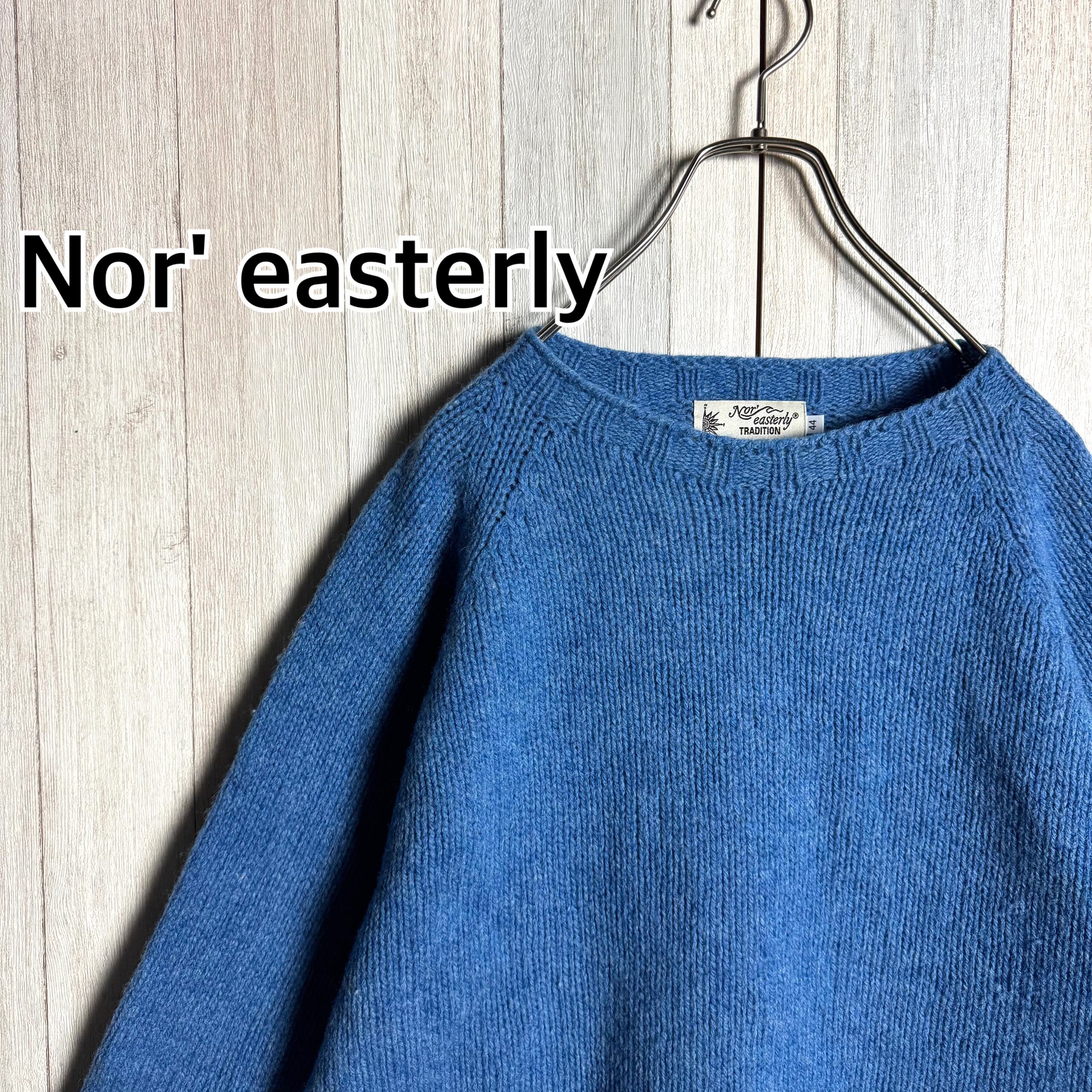 新品　ノアイースターリー　クルーネックセーター　40 スリット　ニット SCOTLAND製 Nor'easterly ノア イースターリー クルーネックニット