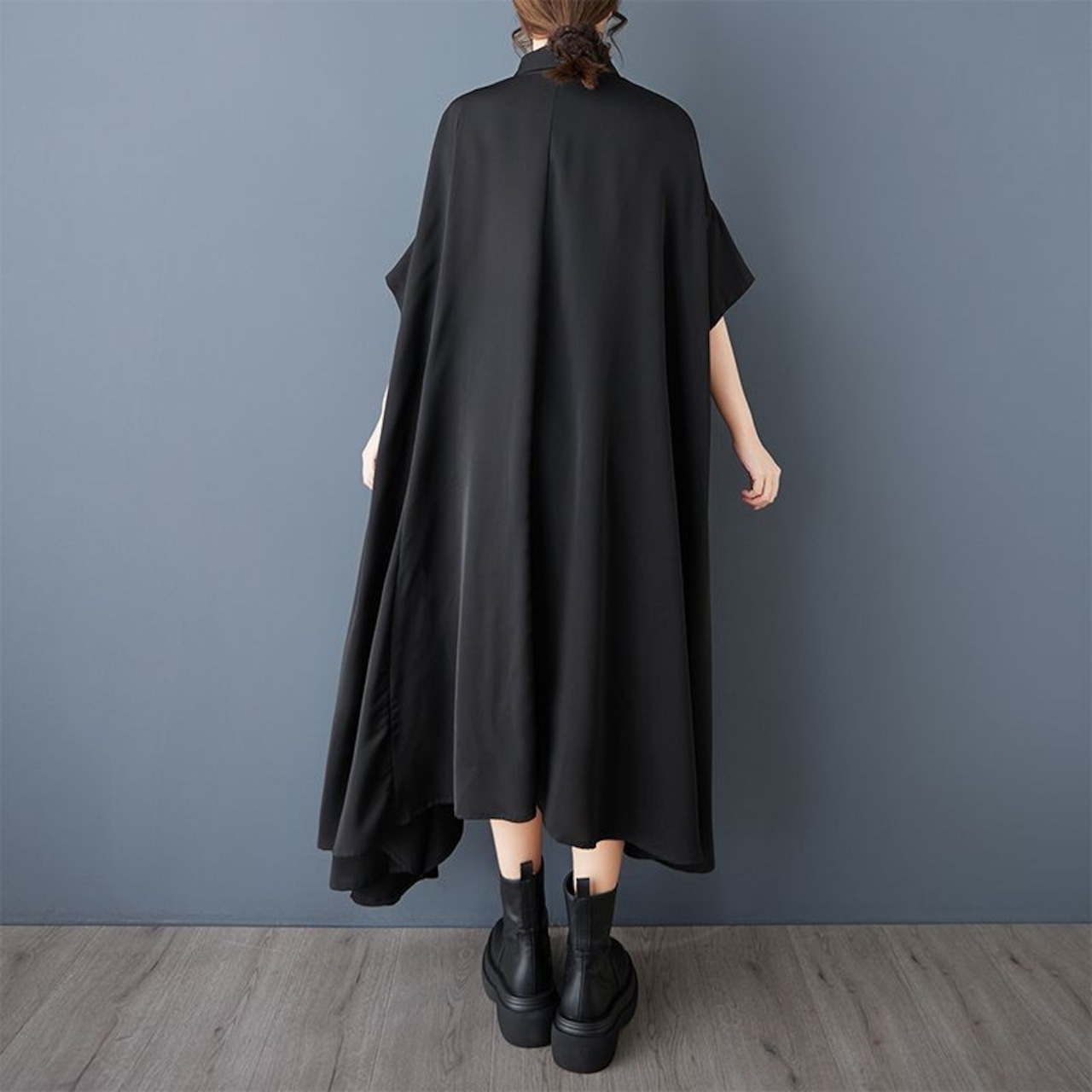 ドレープ ハイローヘム シャツ 30243