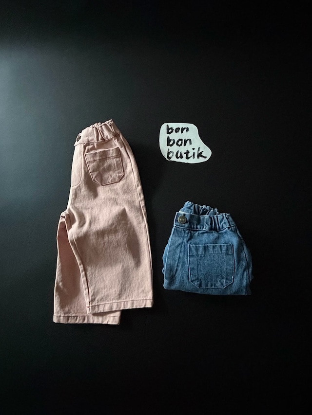 【取寄】bonbon butik|pocket pants (pink)|ポケットパンツ(ピンク)|XS-JM|kids&jr|26 autumn