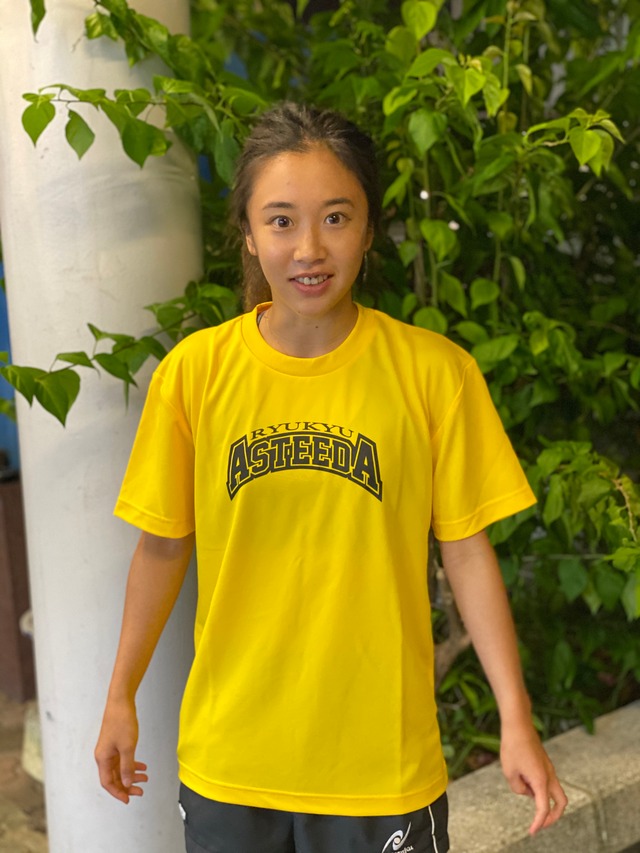 【男女兼用】ドライTシャツ  練習着・普段使いに！ 吸水性抜群！ 琉球アスティーダTシャツ（ロゴ・カナリアイエロー）0019