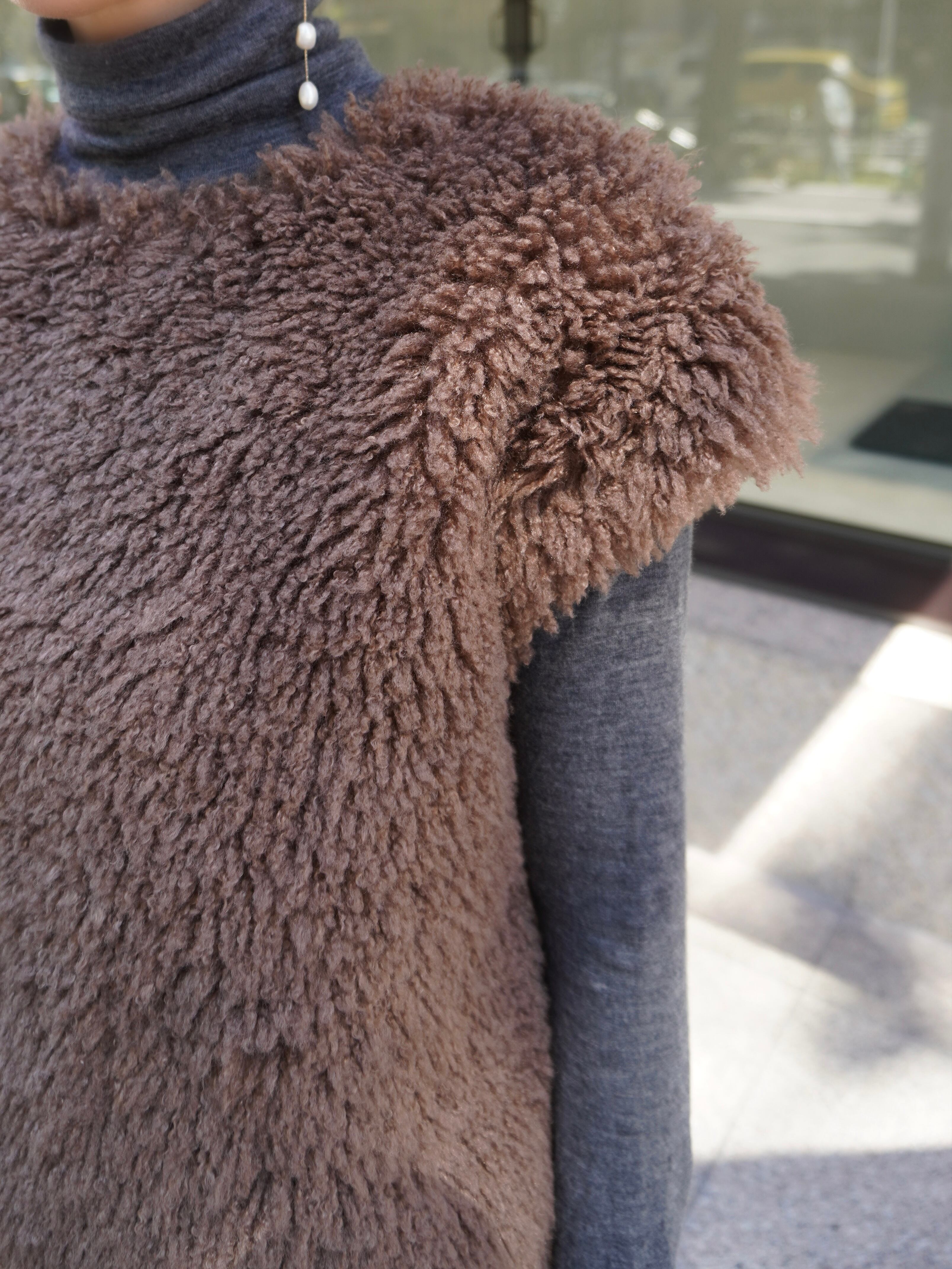 HYEON】fur gilet brown - ベスト・ジレ