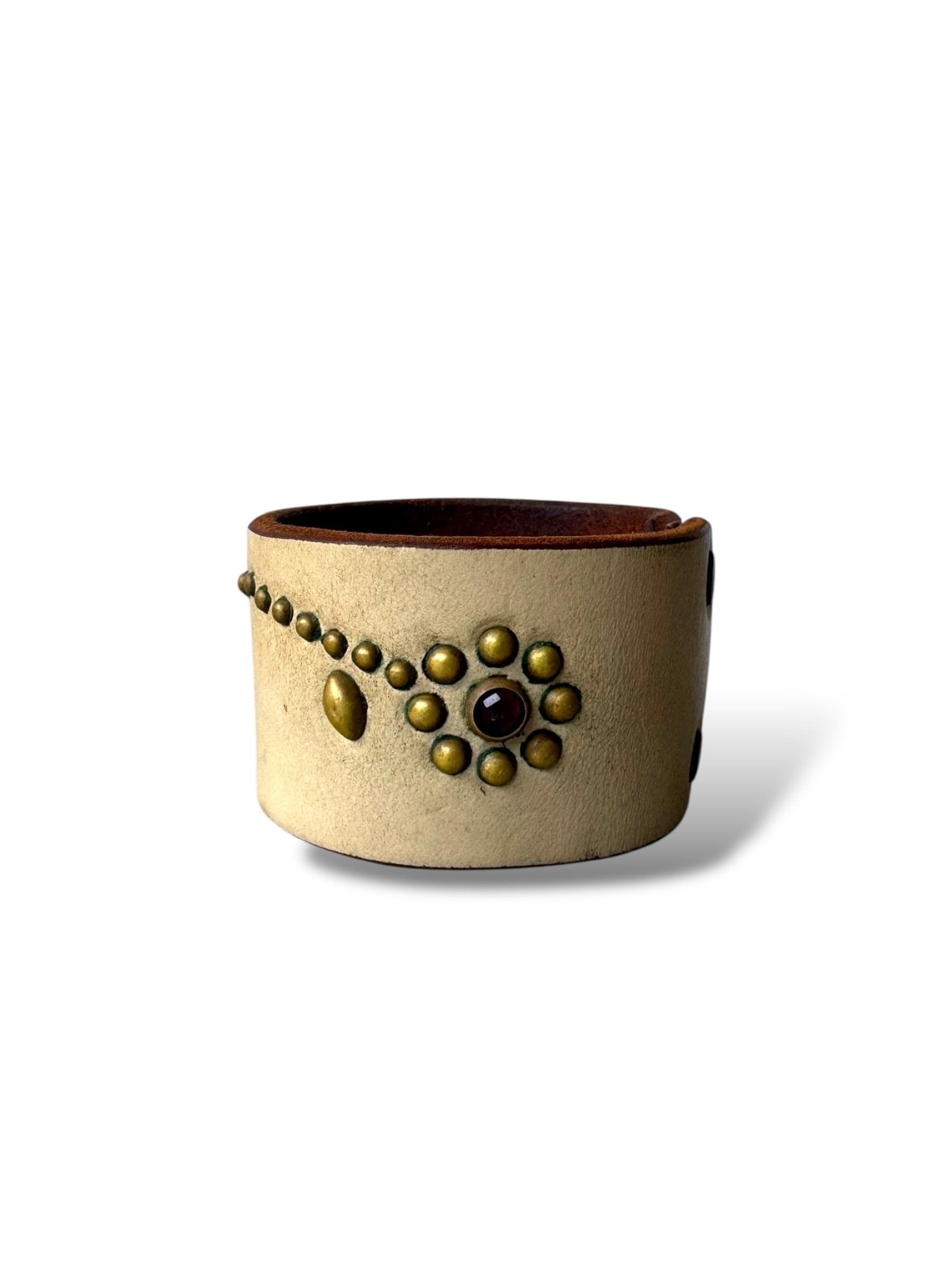♾HTC♾ Floral stud design leather bracelet | ELCASION/ELCA