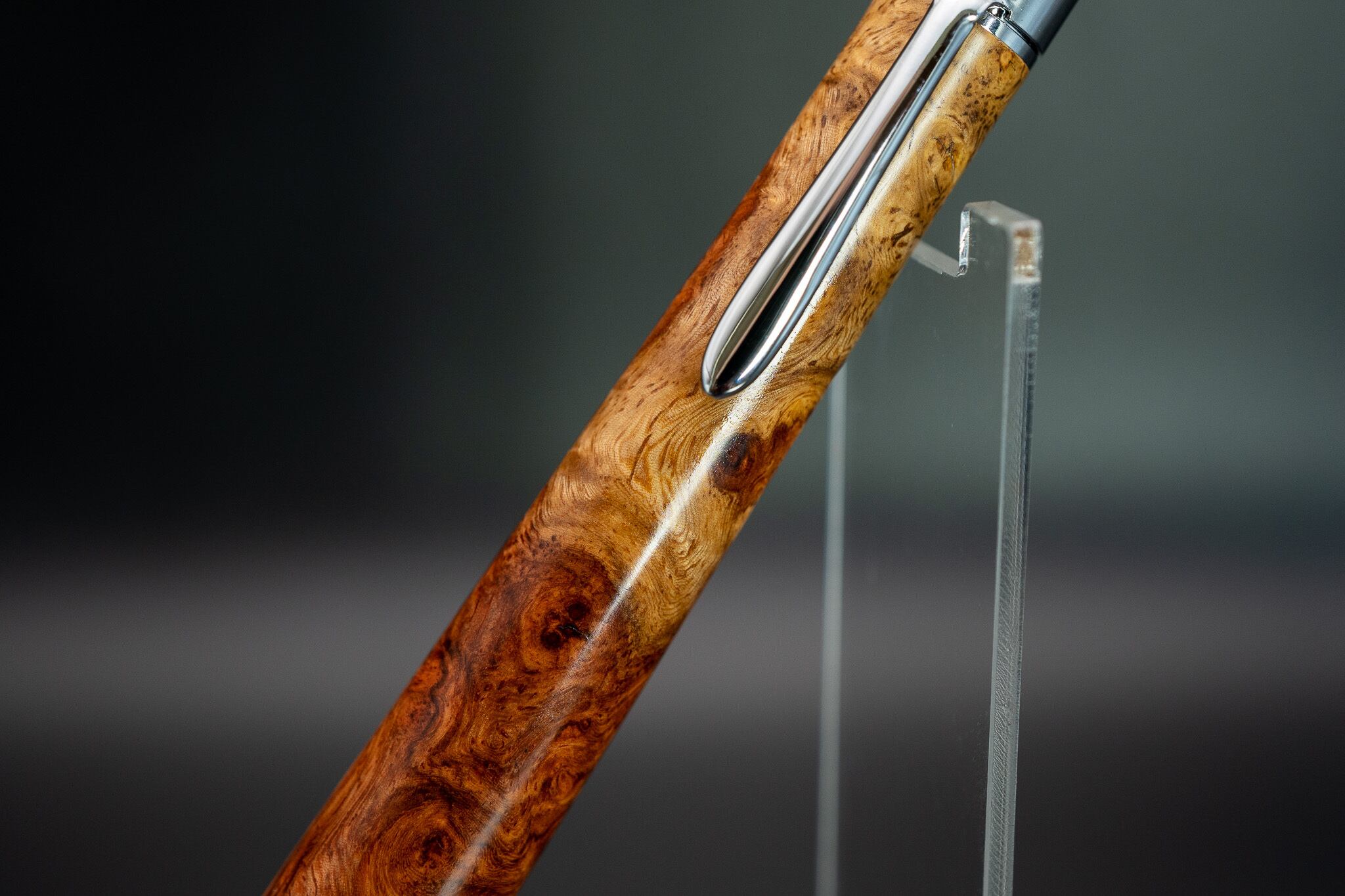 【朱色の銘木】 本花梨紅白 特上 silver MP