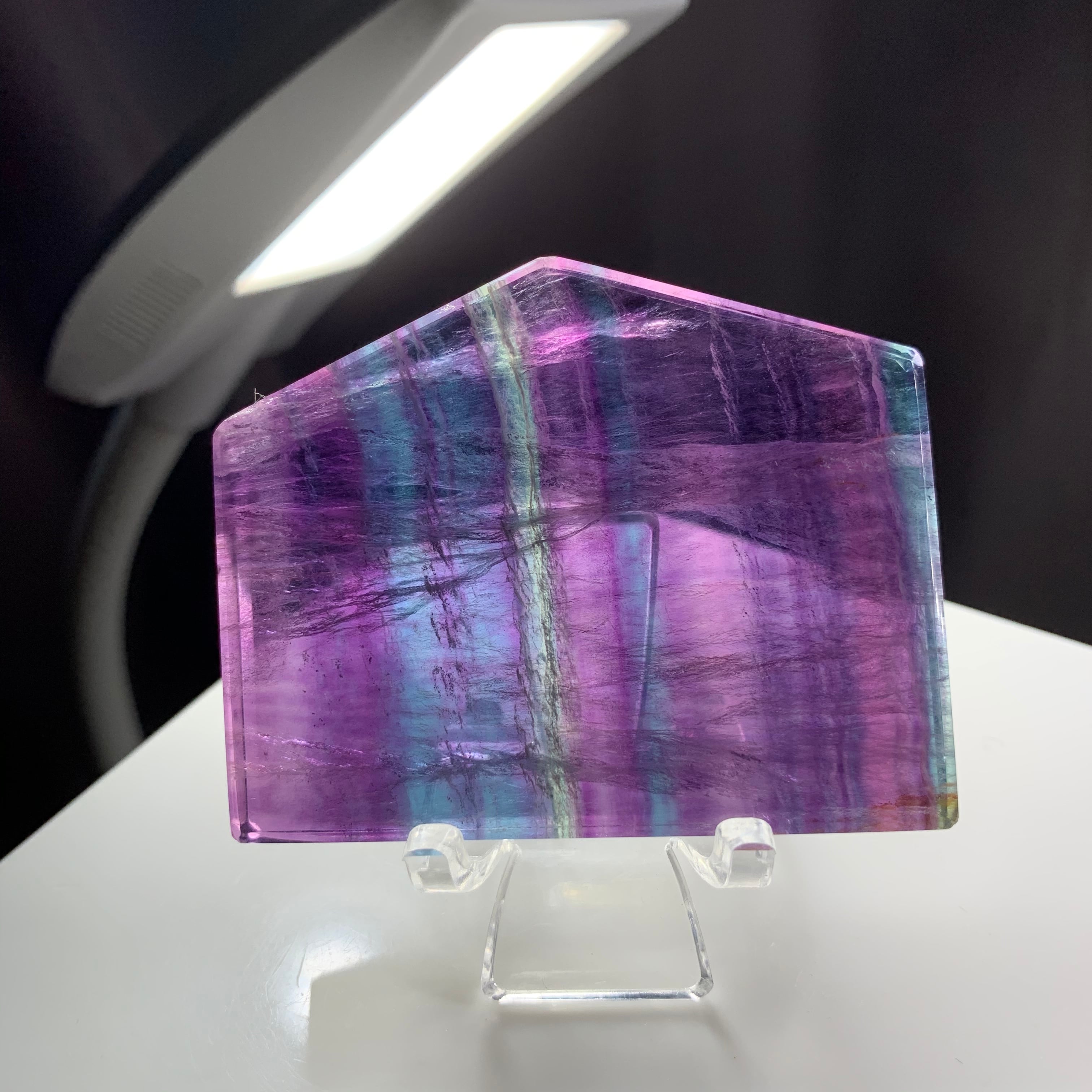 透明度抜群☆美グラデーションフローライト プレート 2美しいグラデーションフローライトプレート原石 | Naturaltreasure