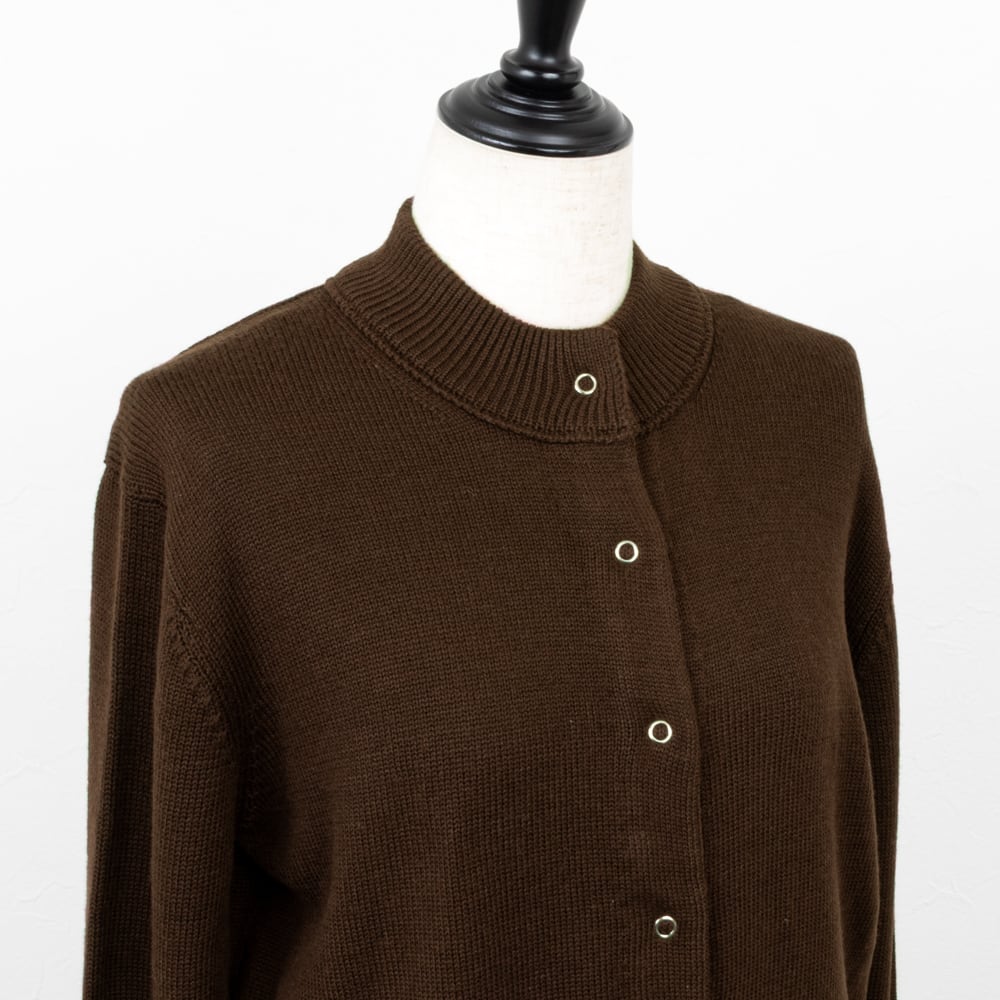 cafune／カフネ】ロングスリーブショートカーディガン（ブラウン