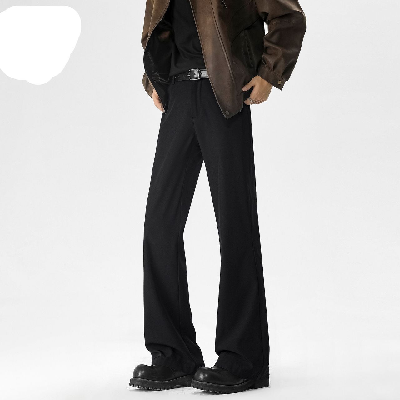 Relaxed-fit flared straight-leg casual pants(MT1641)