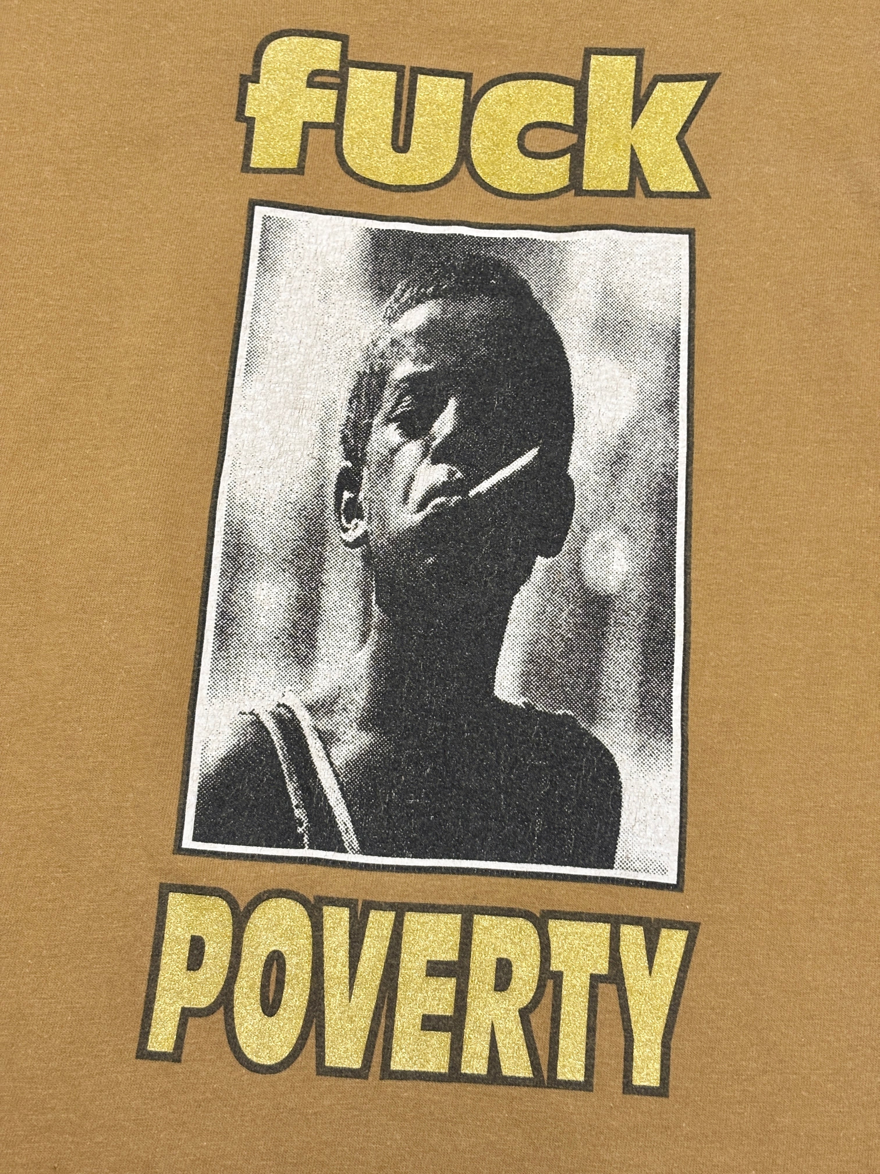 B*y様 Fuck Poverty Tシャツ ダークグレー 90s ZERO SOPHISTO/Photo print Tee/USA製/anvil/XL/フォトプリントT
