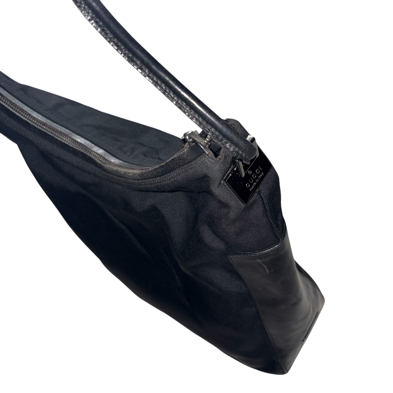 GUCCI canvas × leather one shoulder bag