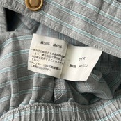 リネン混 dunhill SPORT ダンヒル スポーツ ストライプ 半袖 シャツ 3/グレー×水色 メンズ ゴルフ