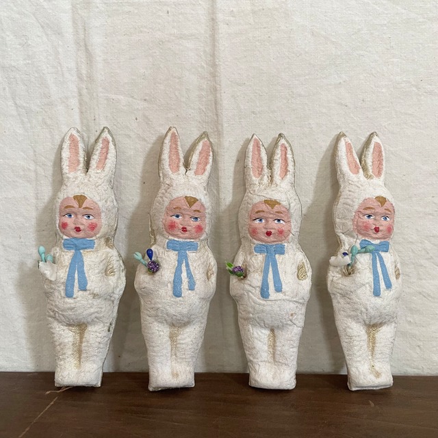 パピエマシェのうさぎのオーナメント①