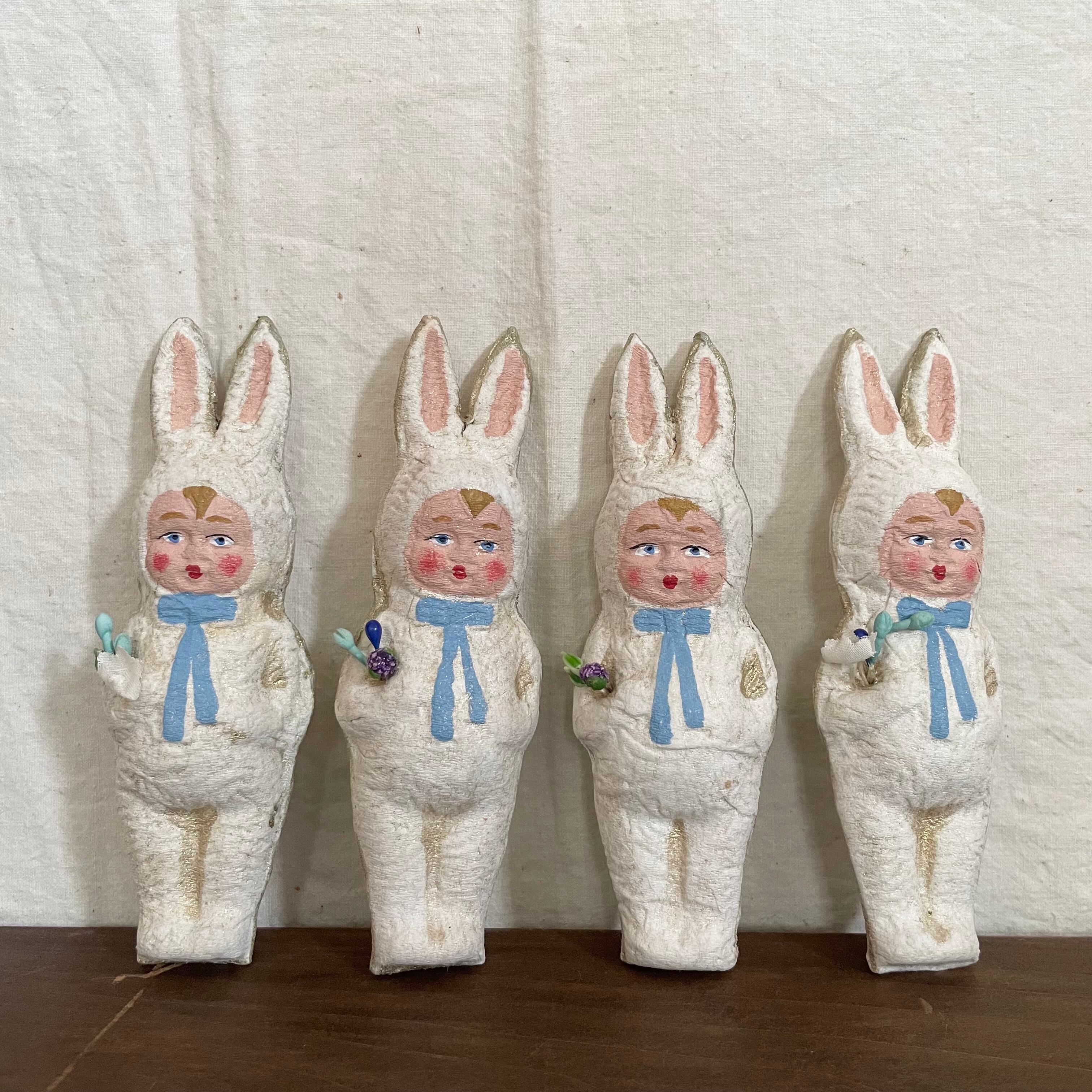 パピエマシェのうさぎのオーナメント①