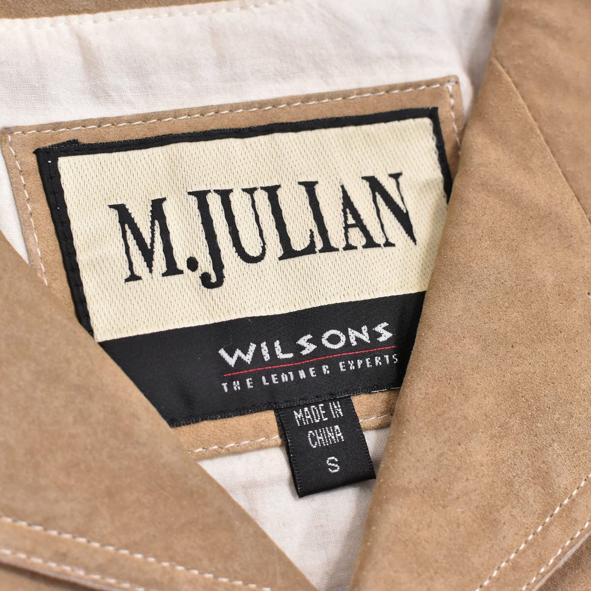 wilsons leather ベージュ　スウェードレザー本革　M